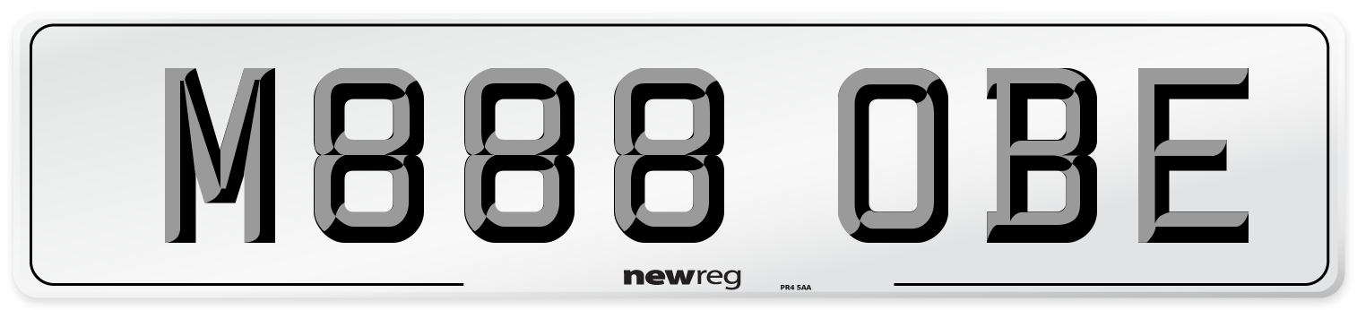 M888 OBE Number Plate from New Reg